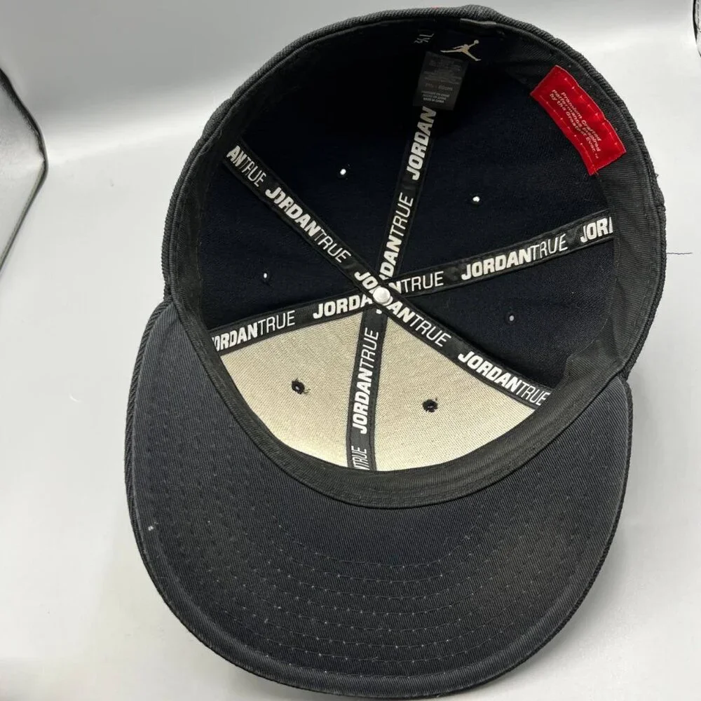 Air Jordan True Hat‎ Men 7 1/2 Black Embroidered Logo Jumpman Fitted Cap